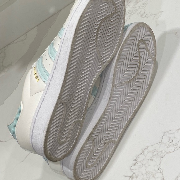 Adidas Superstar Originals x LEGO Shoes US W 8.5 Blue Mint GX7206 - Picture 6 of 6